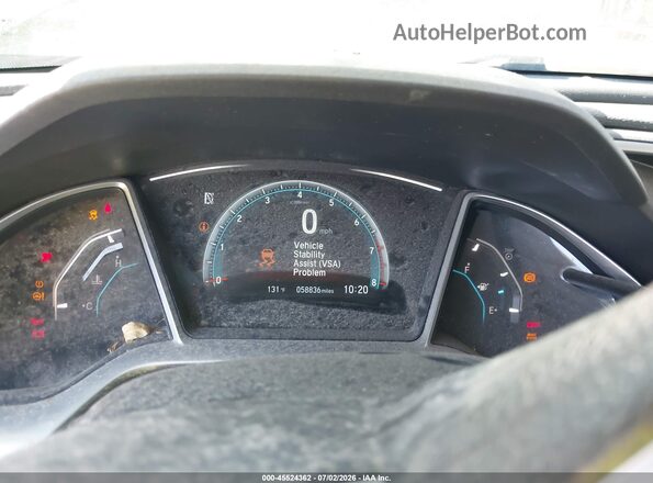 2HGFC2F77JH589385 2018 HONDA CIVIC Blue უკანა სავარძლების ხედი