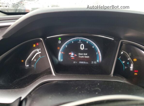 2HGFC2F77JH605035 2018 HONDA CIVIC Серебряный Вид щитка приборов
