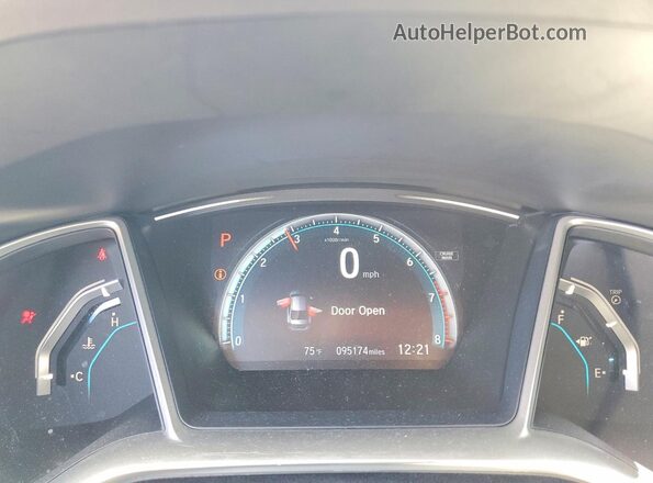 2HGFC2F77JH605133 2018 HONDA CIVIC Gray Սարքավորումների վահանակի տեսք