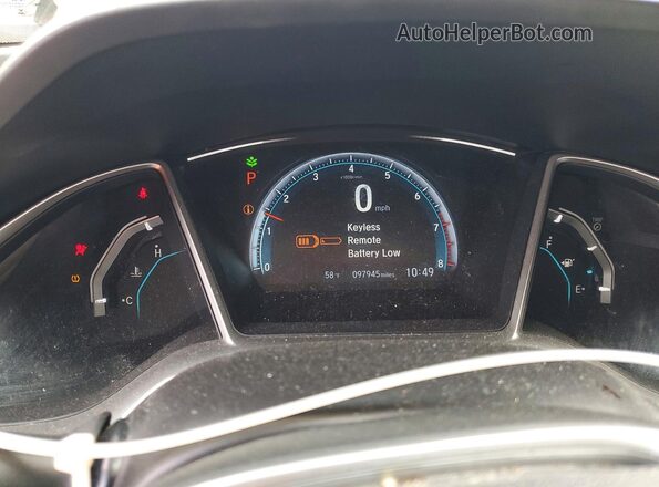 2HGFC2F77JH608873 2018 HONDA CIVIC Gray Widok zestawu wskaźników