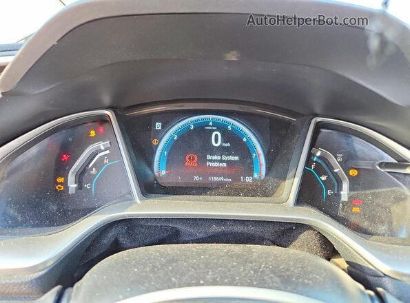 2HGFC2F78GH542763 2016 HONDA CIVIC Серый Вид щитка приборов