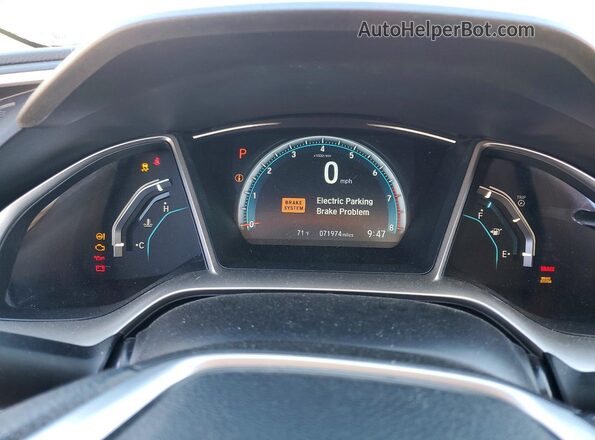 2HGFC2F78GH547588 2016 HONDA CIVIC White Вид щитка приладів