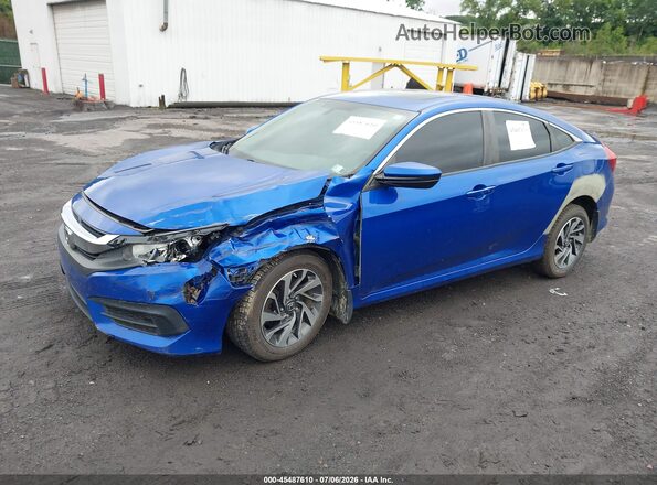 2HGFC2F78GH564553 2016 HONDA CIVIC Blue Առջևի ձախ երեք քառորդ տեսարան