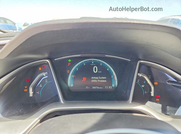 2HGFC2F78HH567020 2017 HONDA CIVIC White Instrument cluster view