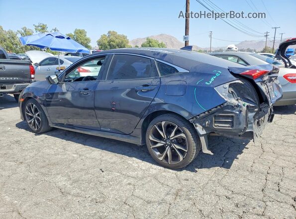 2HGFC2F79JH556243 2018 HONDA CIVIC Gray Trasero izquierdo