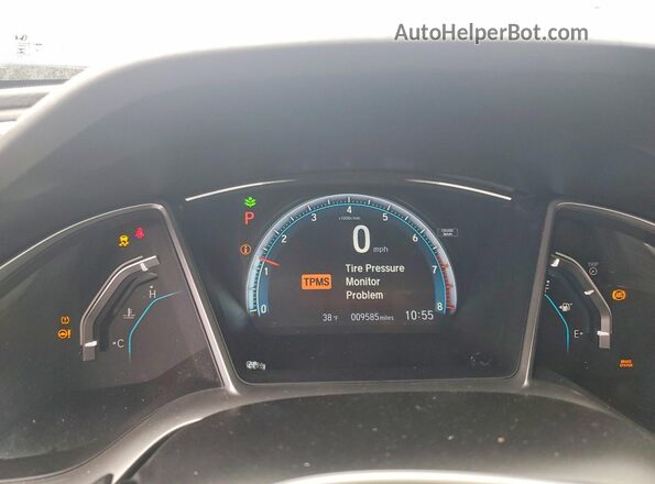 2HGFC2F79JH585970 2018 HONDA CIVIC Silver Vista del cuadro de instrumentos