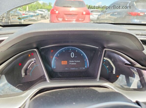 2HGFC2F79JH590439 2018 HONDA CIVIC Gray Вид щитка приладів