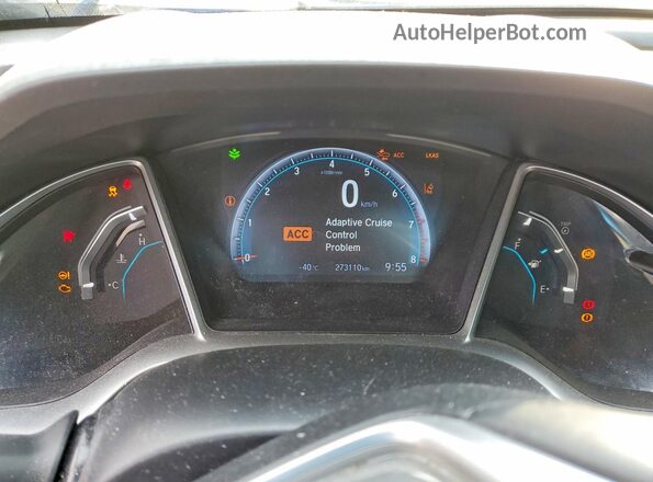 2HGFC2F79KH008633 2019 HONDA CIVIC Синий Вид щитка приборов
