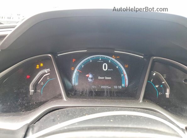 2HGFC2F79KH044001 2019 HONDA CIVIC Blue Instrument cluster view