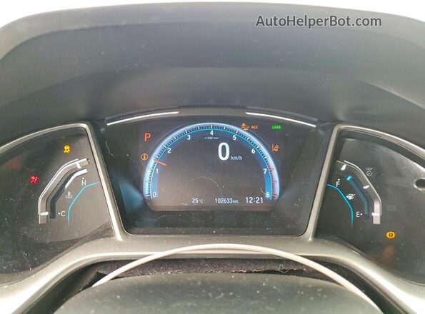 2HGFC2F79LH002686 2020 HONDA CIVIC Blue Вид щитка приладів