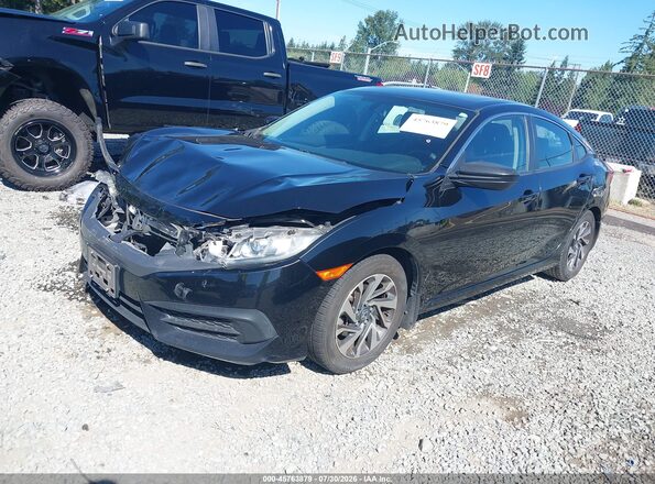 2HGFC2F7XGH572976 2016 HONDA CIVIC Black წინა მარცხენა ხედი სამი მეოთხედიდან