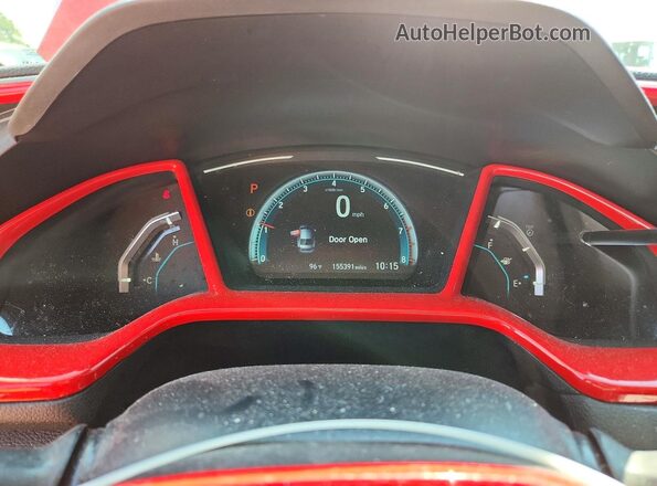 2HGFC2F80HH569692 2017 HONDA CIVIC Red Vista del cuadro de instrumentos
