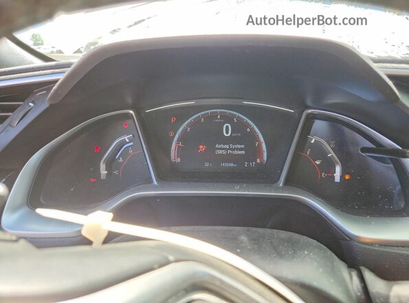 2HGFC2F80KH029847 2019 HONDA CIVIC White Instrument cluster view