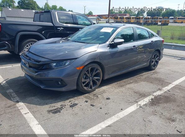 2HGFC2F80KH511248 2019 HONDA CIVIC Gray Przód lewy