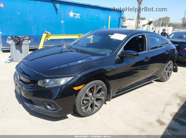 2HGFC2F80KH551832 2019 HONDA CIVIC Black Vista tres cuartos delantera izquierda