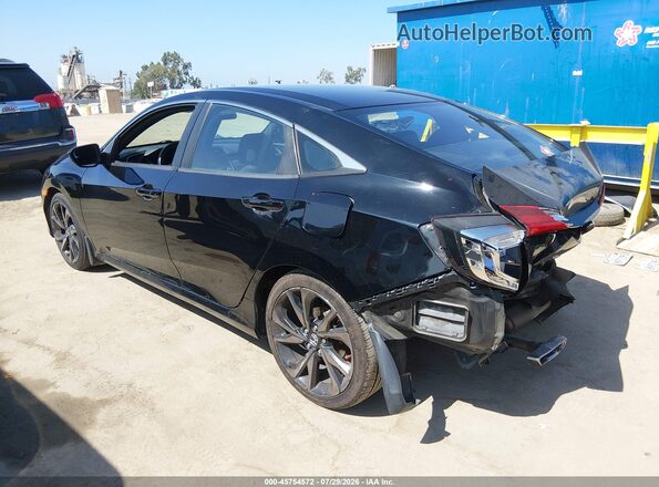 2HGFC2F80KH551832 2019 HONDA CIVIC Black Trasero izquierdo