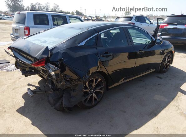 2HGFC2F80KH551832 2019 HONDA CIVIC Black Trasero derecho