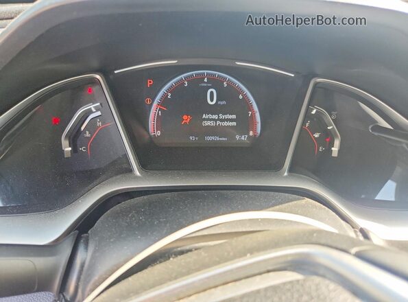2HGFC2F80KH557954 2019 HONDA CIVIC White Вид щитка приладів