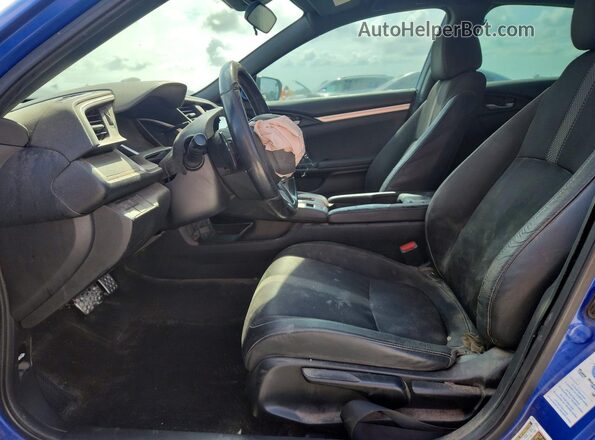 2HGFC2F80KH562491 2019 HONDA CIVIC Blue Вид салону спереду
