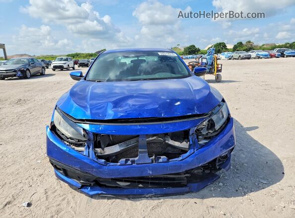 2HGFC2F80KH562491 2019 HONDA CIVIC Blue Вид спереду