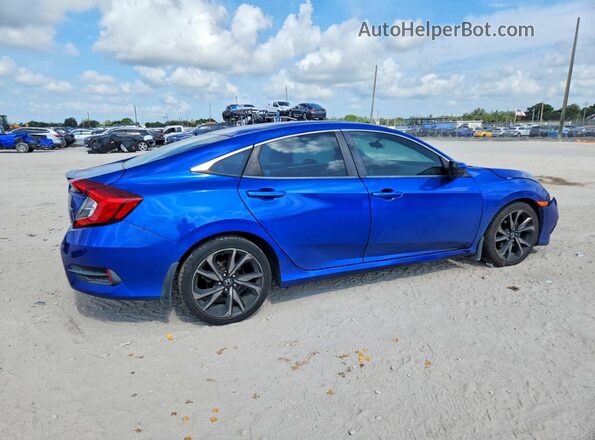2HGFC2F80KH562491 2019 HONDA CIVIC Blue Задня права чверть