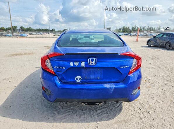2HGFC2F80KH562491 2019 HONDA CIVIC Blue Вид ззаду