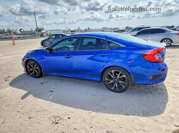 2HGFC2F80KH562491 2019 HONDA CIVIC Blue Задня ліва чверть