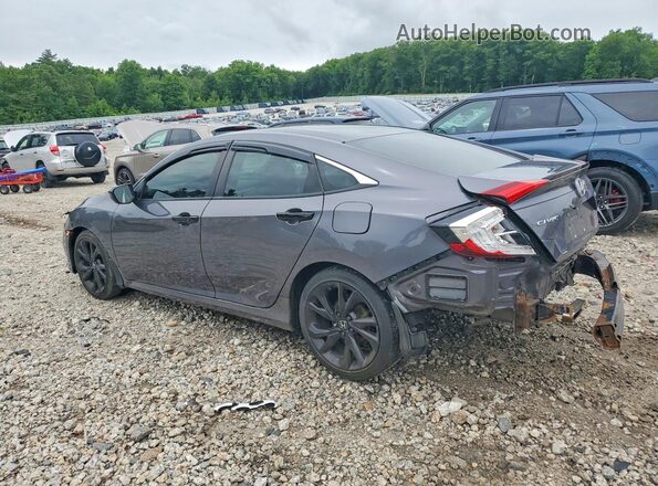 2HGFC2F80KH583535 2019 HONDA CIVIC Серый Задняя левая четверть