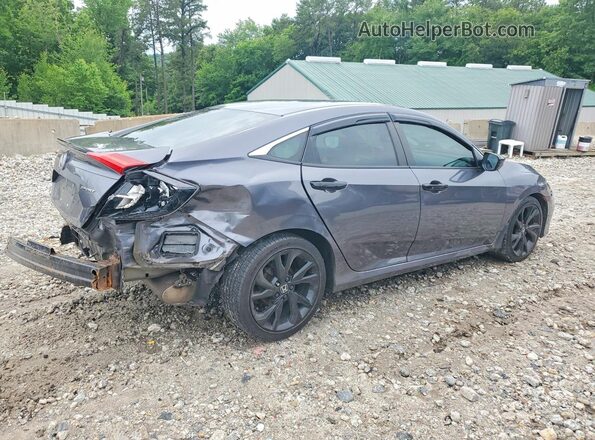2HGFC2F80KH583535 2019 HONDA CIVIC Серый Задняя правая четверть