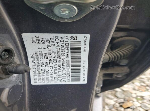 2HGFC2F80KH583535 2019 HONDA CIVIC Серый Вид подкапотного пространства
