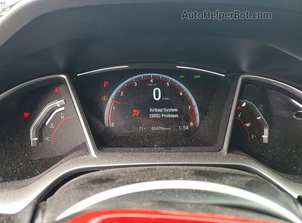 2HGFC2F80KH583535 2019 HONDA CIVIC Серый Вид щитка приборов