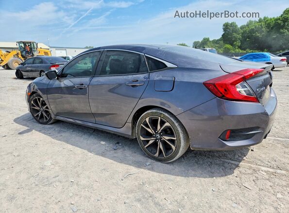 2HGFC2F80KH584605 2019 HONDA CIVIC Gray Հետևի ձախ