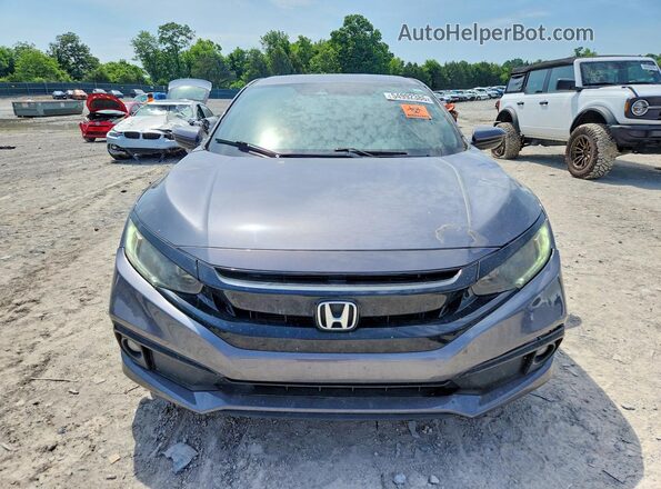2HGFC2F80KH584605 2019 HONDA CIVIC Gray Դիմացի տեսք