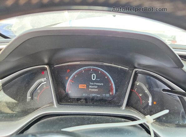 2HGFC2F80KH584605 2019 HONDA CIVIC Gray Սարքավորումների վահանակի տեսք