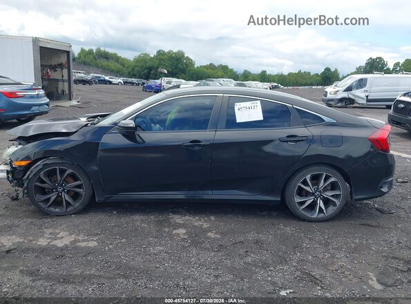 2HGFC2F80KH595099 2019 HONDA CIVIC Black Вид задньої частини салону