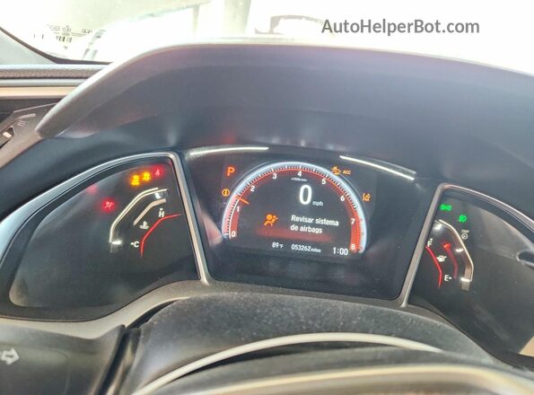 2HGFC2F80LH529556 2020 HONDA CIVIC Белый Вид щитка приборов