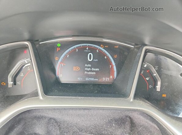 2HGFC2F80LH564792 2020 HONDA CIVIC Blue Սարքավորումների վահանակի տեսք