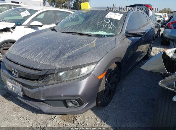 2HGFC2F80LH567594 2020 HONDA CIVIC Gray Przód lewy