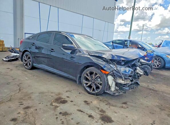 2HGFC2F80LH583374 2020 HONDA CIVIC Black Front right