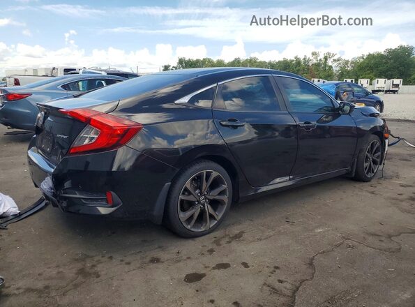2HGFC2F80LH583374 2020 HONDA CIVIC Black Rear right