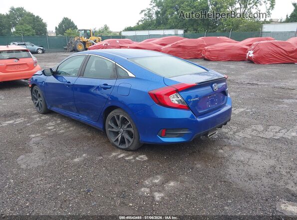 2HGFC2F80LH600917 2020 HONDA CIVIC Blue Rear left