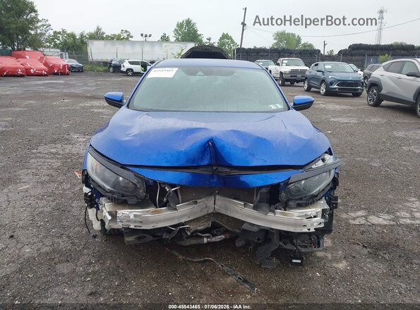 2HGFC2F80LH600917 2020 HONDA CIVIC Blue Instrument cluster view