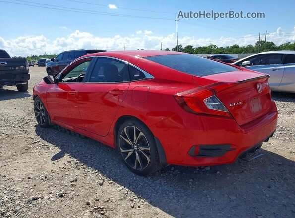 2HGFC2F80MH513438 2021 HONDA CIVIC Red Հետևի ձախ