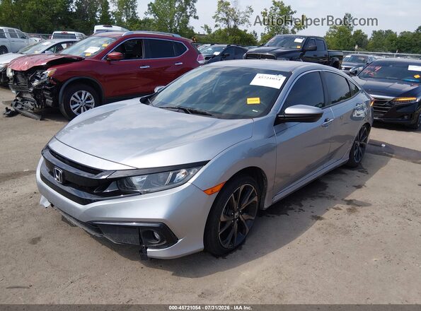 2HGFC2F80MH532572 2021 HONDA CIVIC Silver Առջևի ձախ երեք քառորդ տեսարան