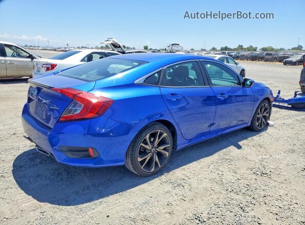 2HGFC2F80MH537884 2021 HONDA CIVIC Blue Trasero derecho