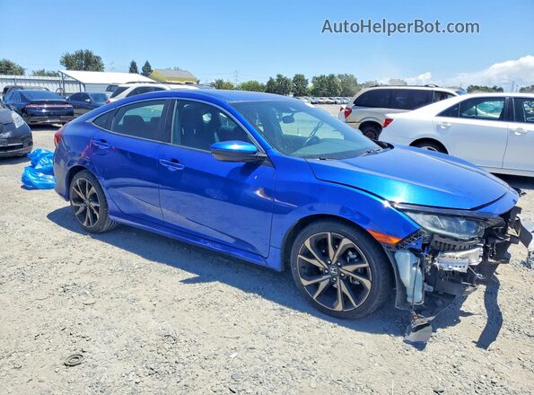 2HGFC2F80MH537884 2021 HONDA CIVIC Blue Delantero derecho