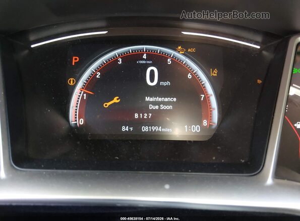 2HGFC2F80MH542373 2021 HONDA CIVIC White Vista de los asientos traseros