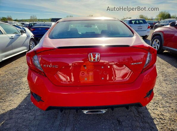 2HGFC2F81KH018324 2019 HONDA CIVIC Red Widok z tyłu