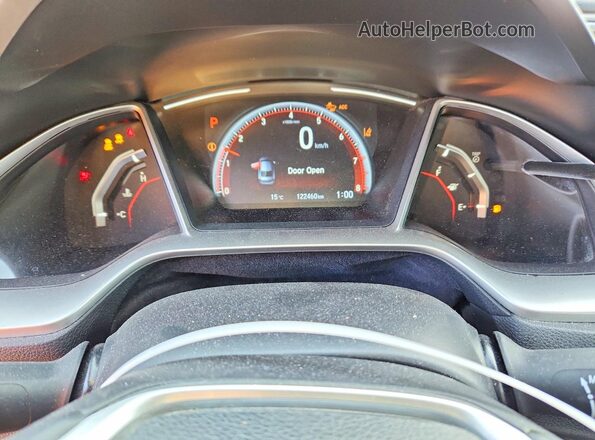 2HGFC2F81KH018324 2019 HONDA CIVIC Red Widok zestawu wskaźników