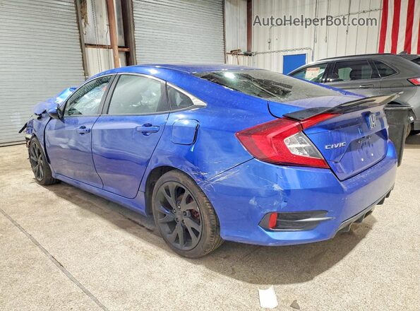 2HGFC2F81KH539155 2019 HONDA CIVIC Blue უკანა მარცხენა